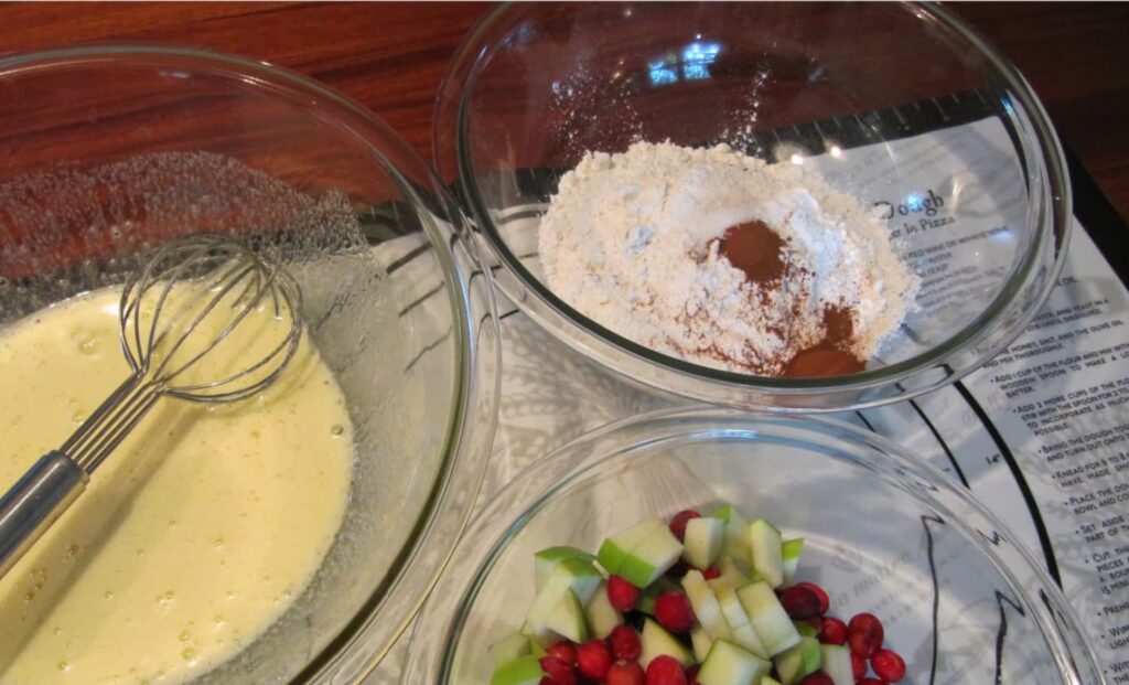Ingredients for Easy Cranberry Apple Muffins