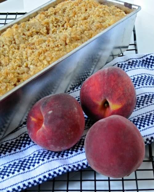 Peach Streusel Quick Bread