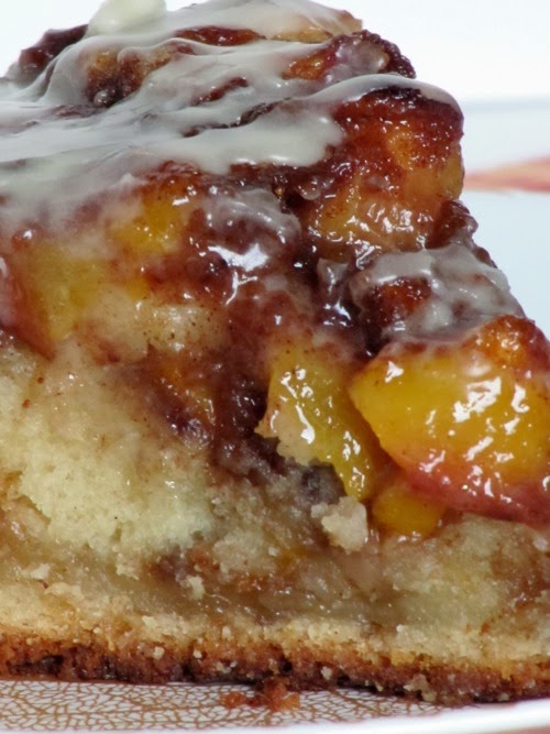 Easy Fresh Vanilla Peach Coffee Cake