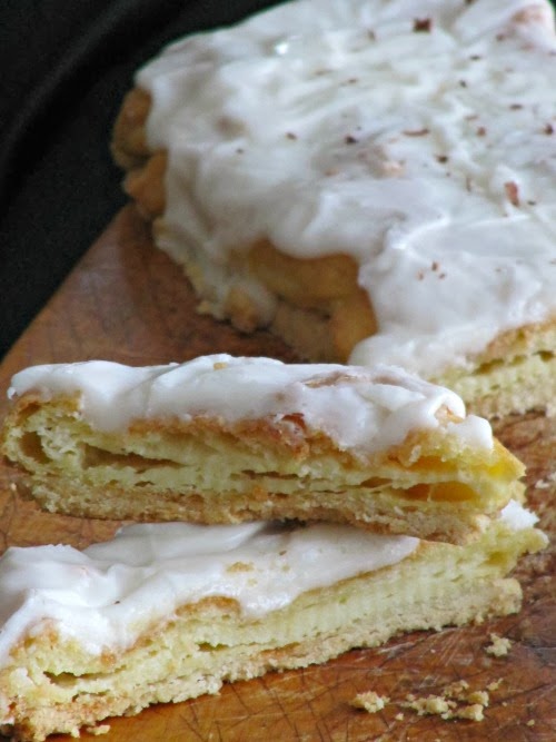 Flaky pastry.