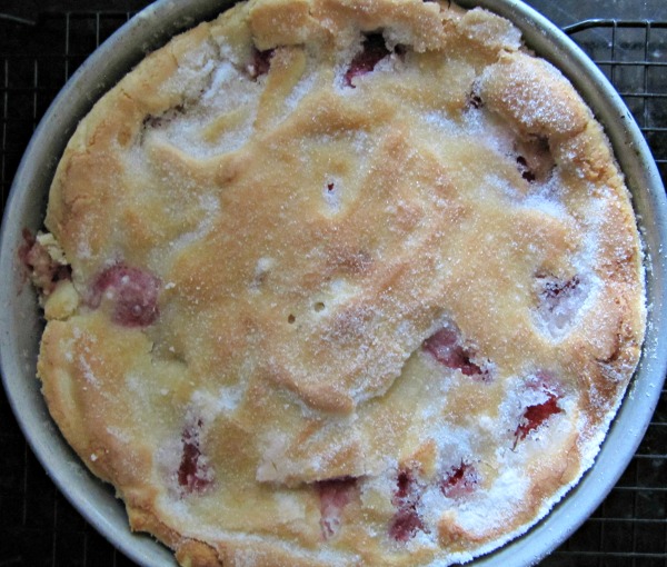 Fresh strawberry cake.