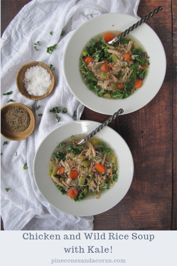 chicken and wild rice soup with kale