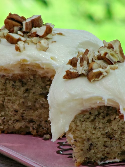 Banana cake with cream cheese frosting