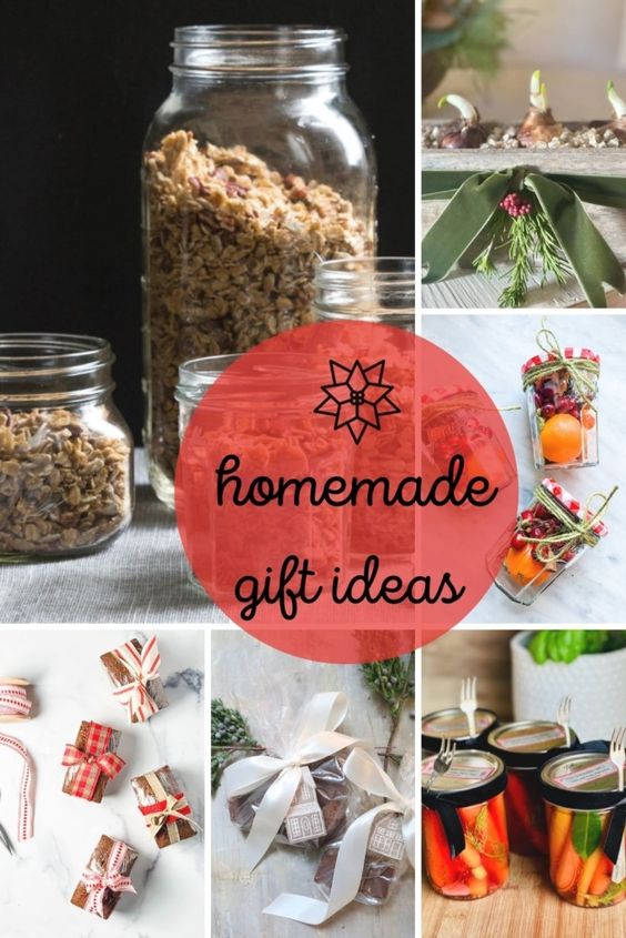 collage of homemade christmas gift ideas