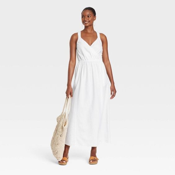 Target Dress White Cross Strap Tank 