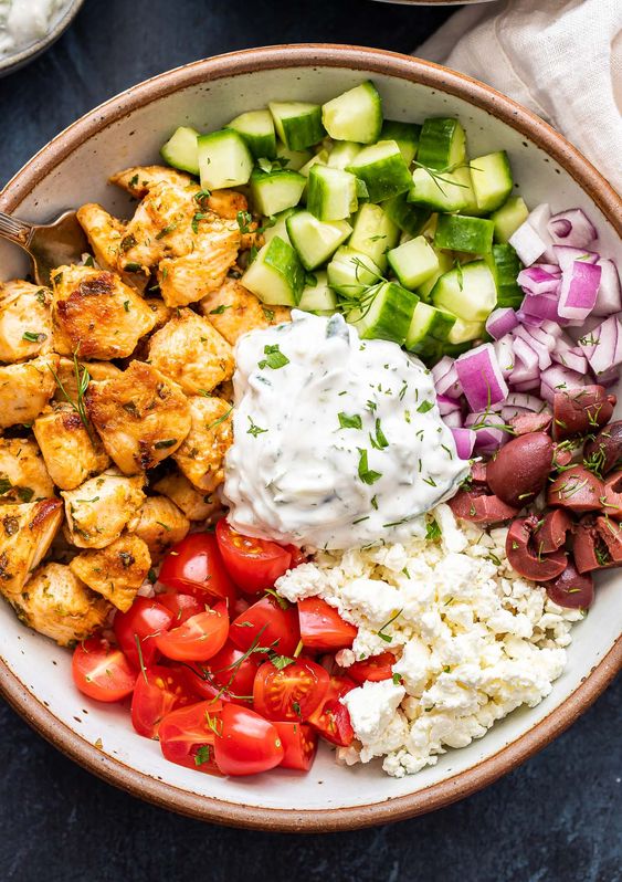 Chicken Gyro Bowls