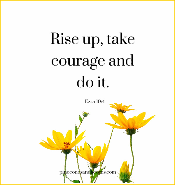 silent Sunday-rise up take courage and do it