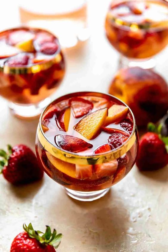 friday favorites Strawberry peach sangria