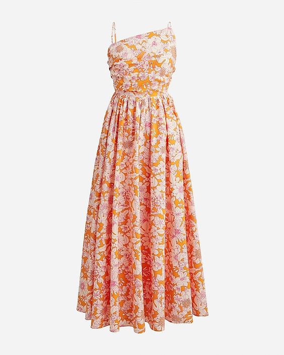 pink and orange flower dress. 