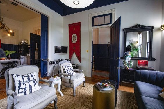 Living room with 2 chairs. 
