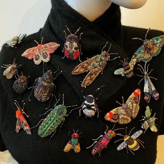 handbead brooches of insects. 