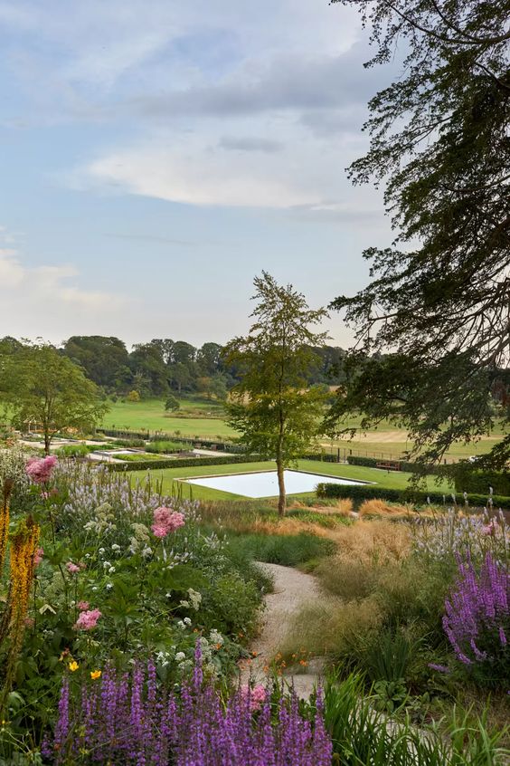 An English garden.