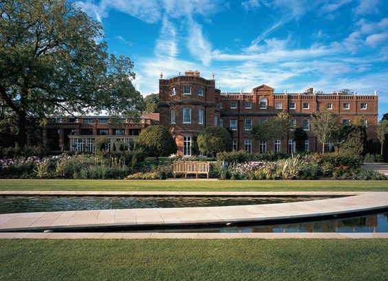 A gorgeous red brick English country house.
