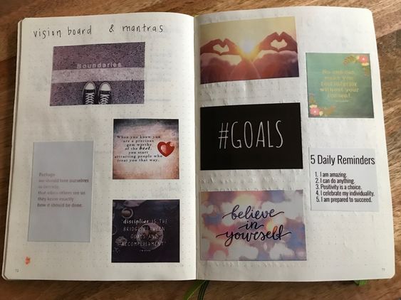 A commonplace journal with clipping, writing and quotes.