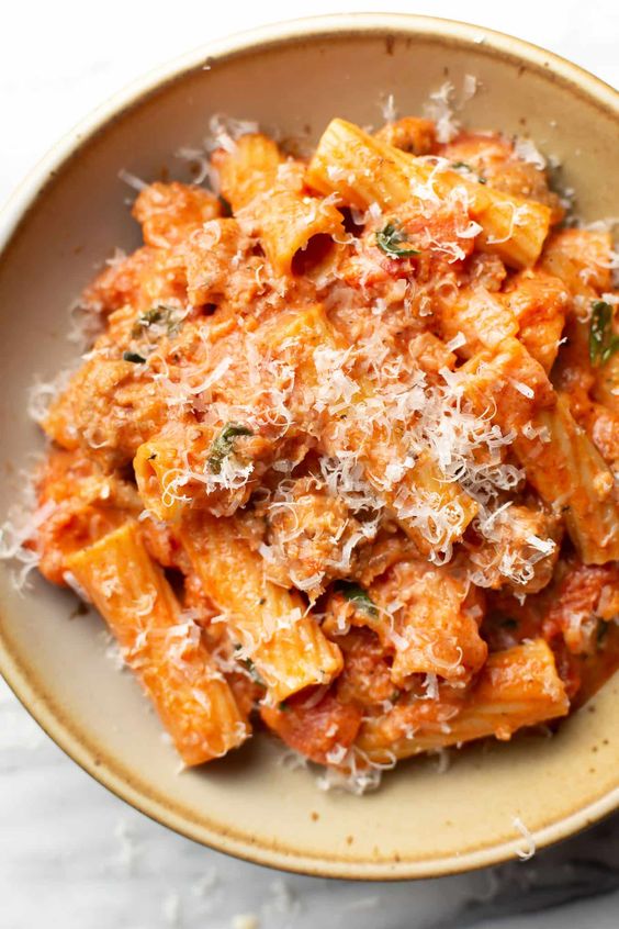 Sausage Rigatoni pasta