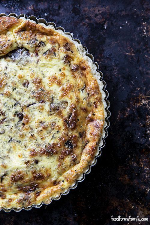 Caramelized Shallot and Gruyère Quiche with Rosemary Crust: Comfort Food