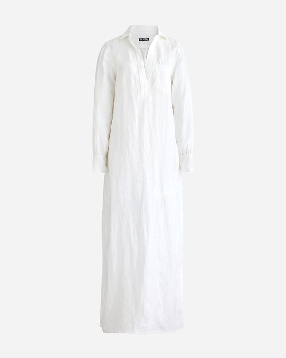 Spring dress, Bungalow maxi popover dress in linen.
