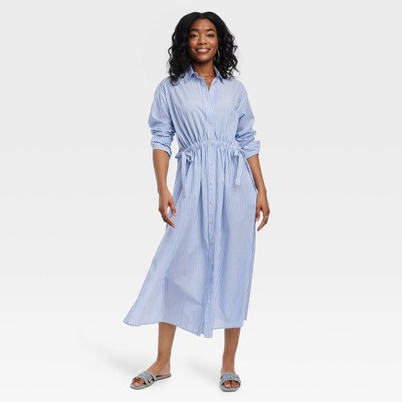 Target blue and white dress. 