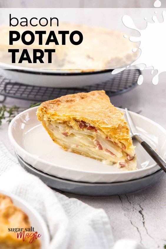 Bacon and potato tart. 