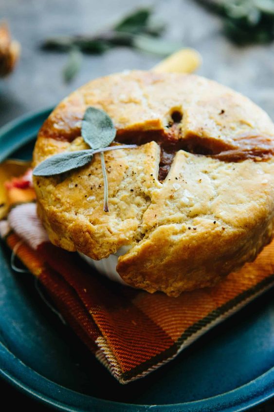 mini turkey pot pie. 