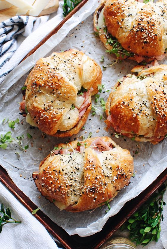 Toasted Ham and cheese croissant. 