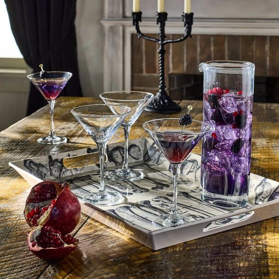 John Derian for Target Halloween trays and glasses. 