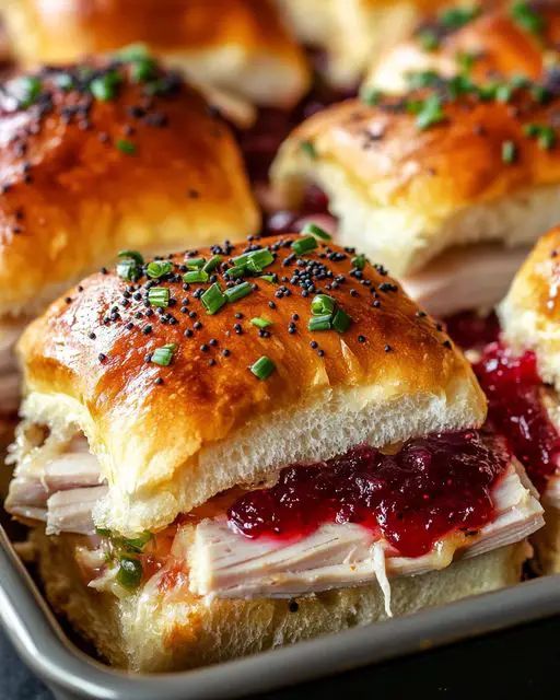 cranberry turkey sliders