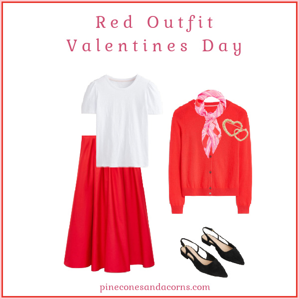 Red Skirt Outfit Valentines Day Outfit Fashion Over 50.