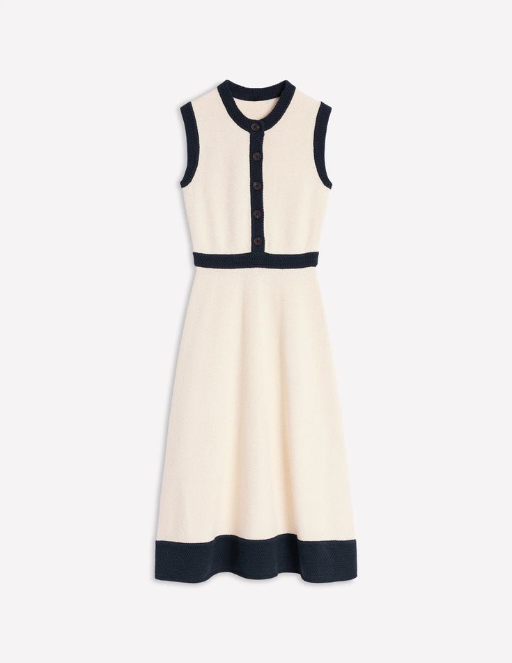 Spring dress blue and white