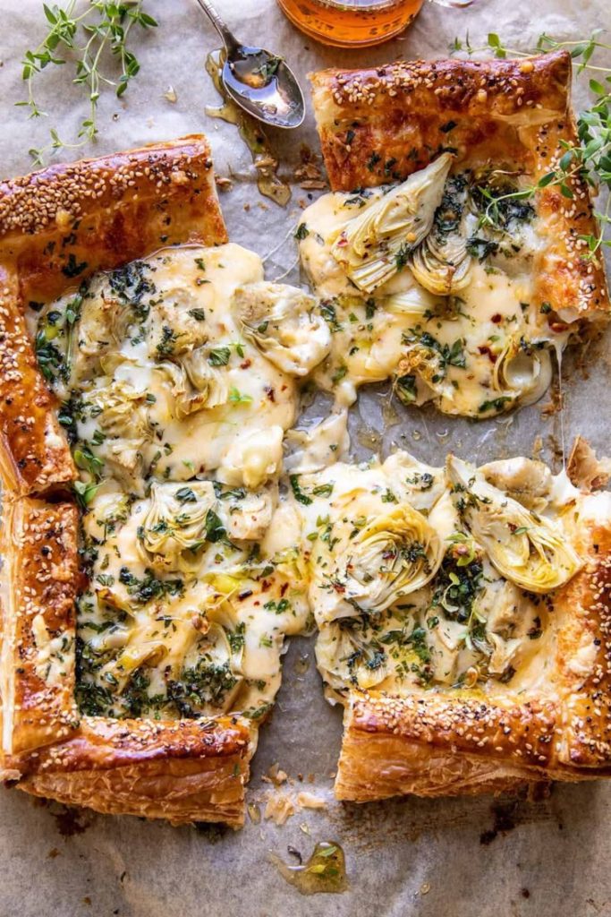 Artichoke Gouda Tart.