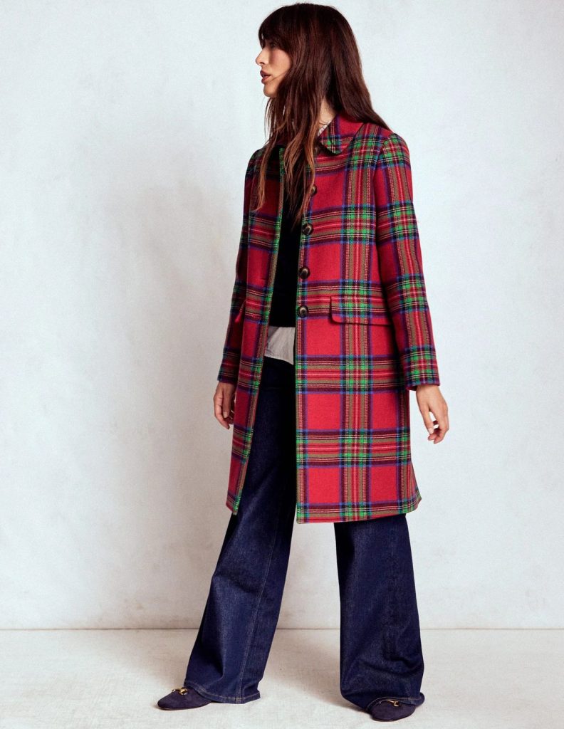 Boden Plaid coat. 