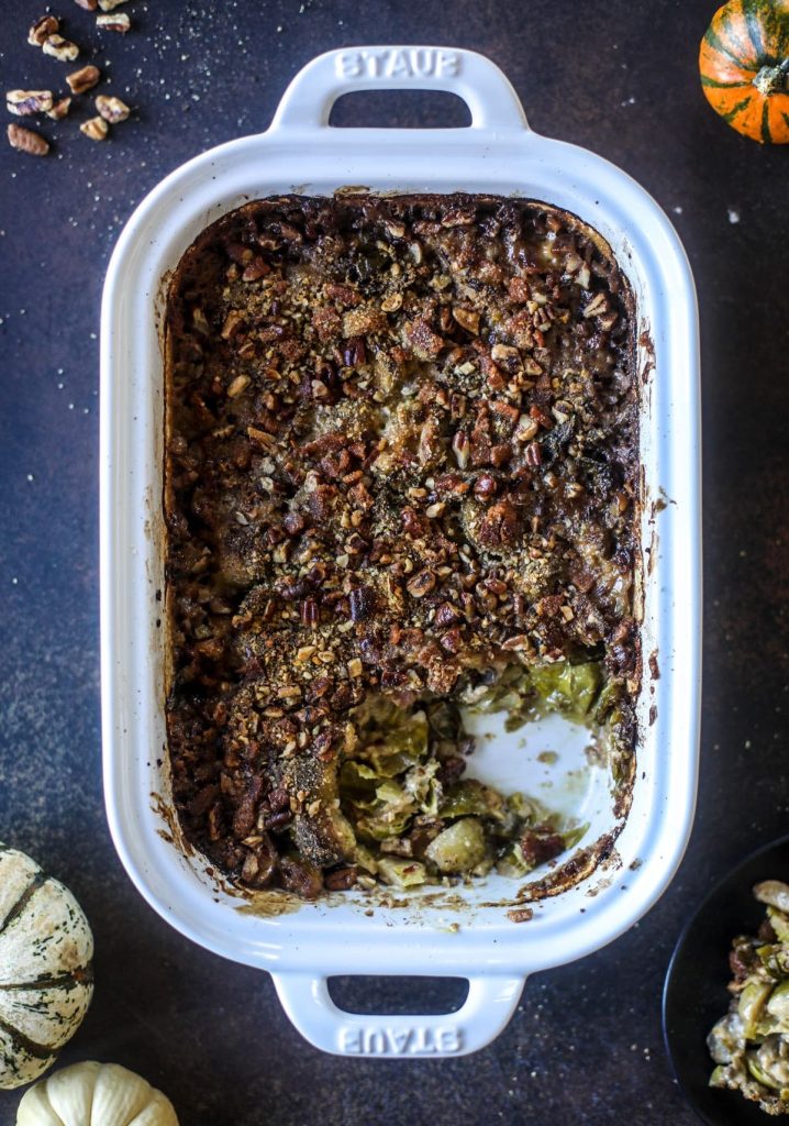 Cheesy brussle Sprouts. 