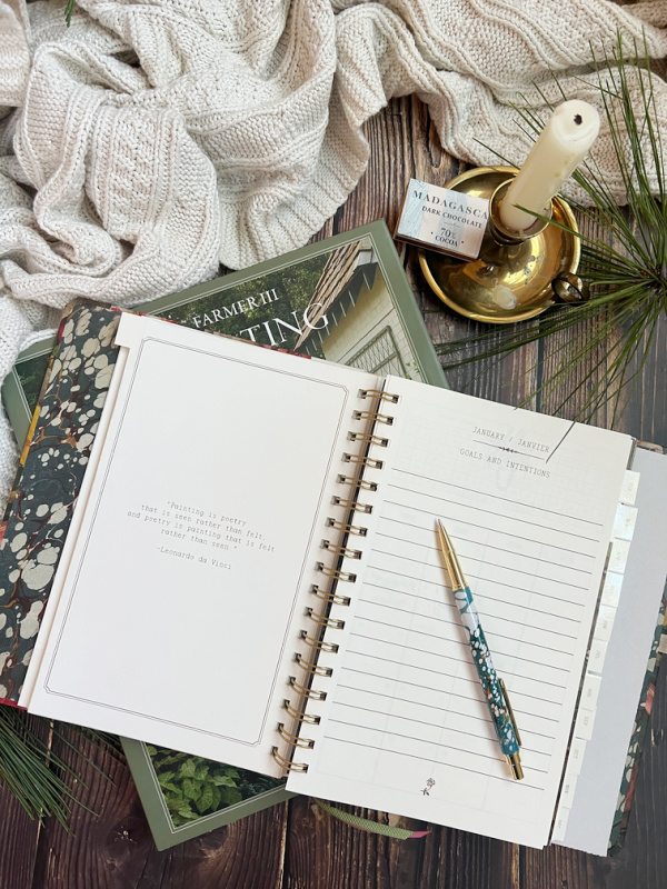 Agenda opened to January.