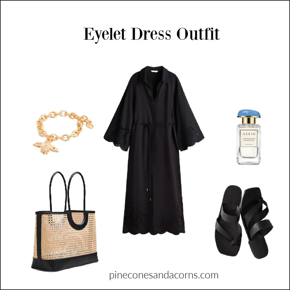 April, the promise of peonies, Spring Eyelet dress outfit.