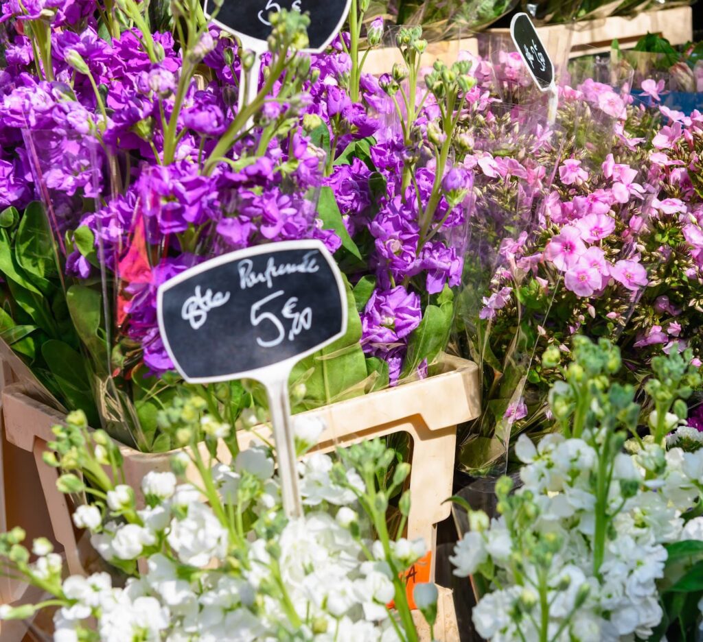 Scent of a woman Paris flower market flowers