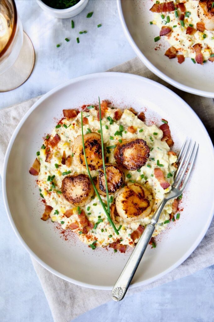 Seared Sea Scallops with Smoky Sweet Corn Puree