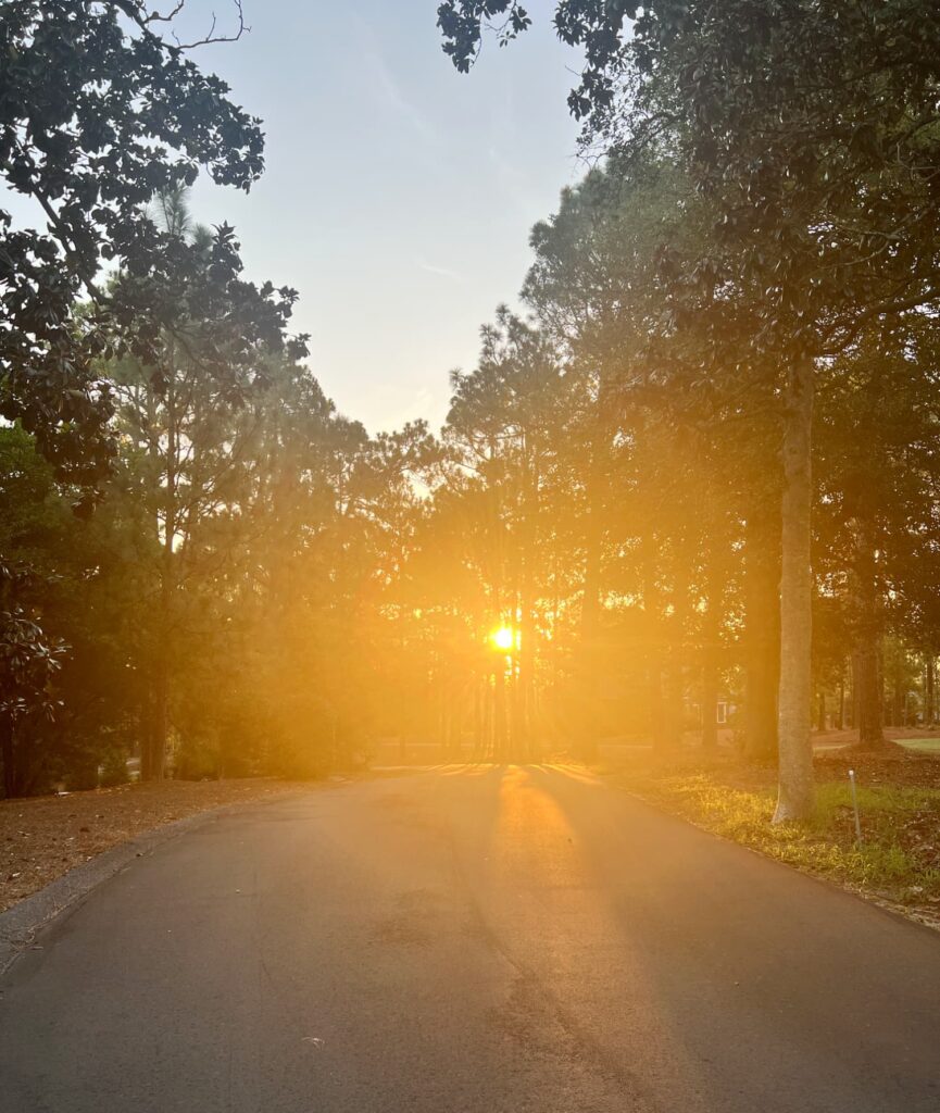 sunrise on morning walk