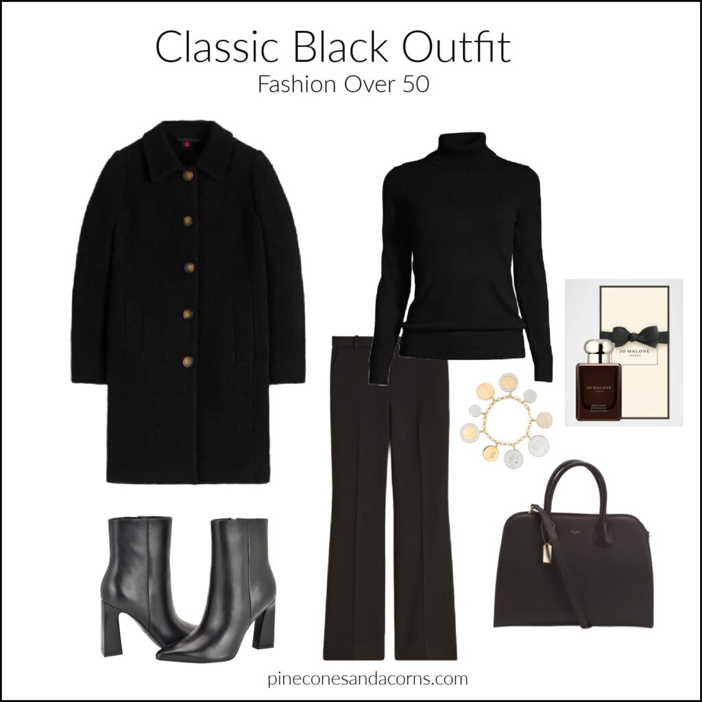 Fashion over 50 Black Fall and Winter Outfit